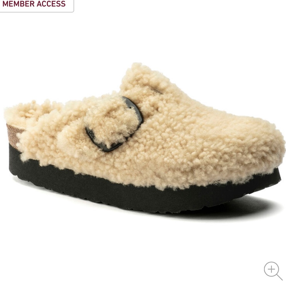 NWT Birkenstock Boston Teddy Shearling Sz 37